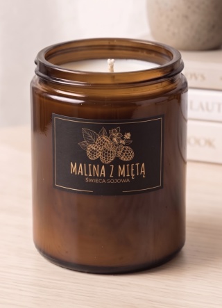 Świeca sojowa - Malina z miętą